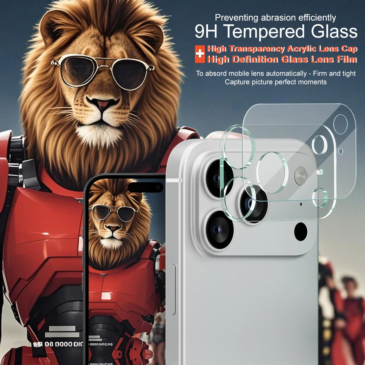 For iPhone17 Pro Max Lens Glass IMAK Integrated Lens Film Glass For iPhone 17 Air