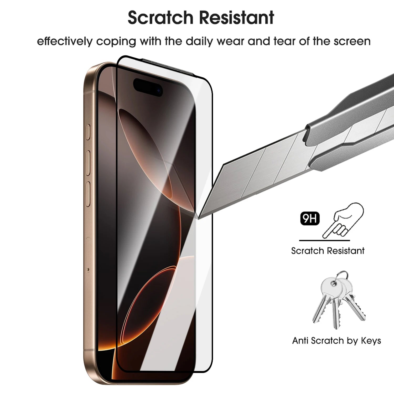 Full Curved HD Clear Tempered Glass For iPhone17 17Air 17Pro Max Screen Protectors