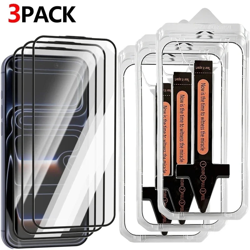 Easy To Install Tempered Glass Screen Protectors for iPhone 17 Promax 17 Air HD Clear Anti-scratch Protective Film for iPhone17