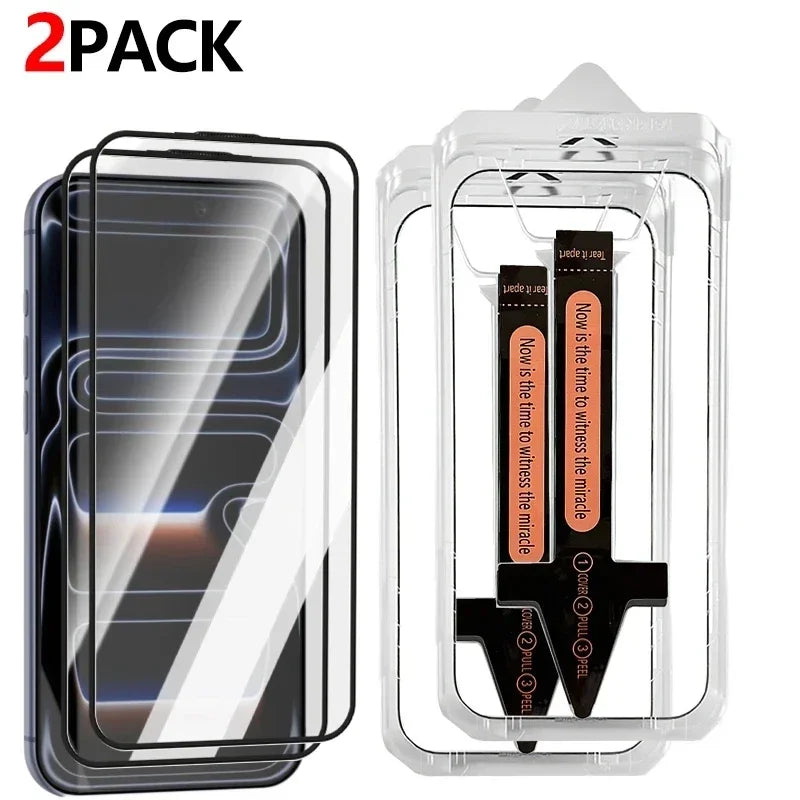 Easy To Install Tempered Glass Screen Protectors for iPhone 17 Promax 17 Air HD Clear Anti-scratch Protective Film for iPhone17