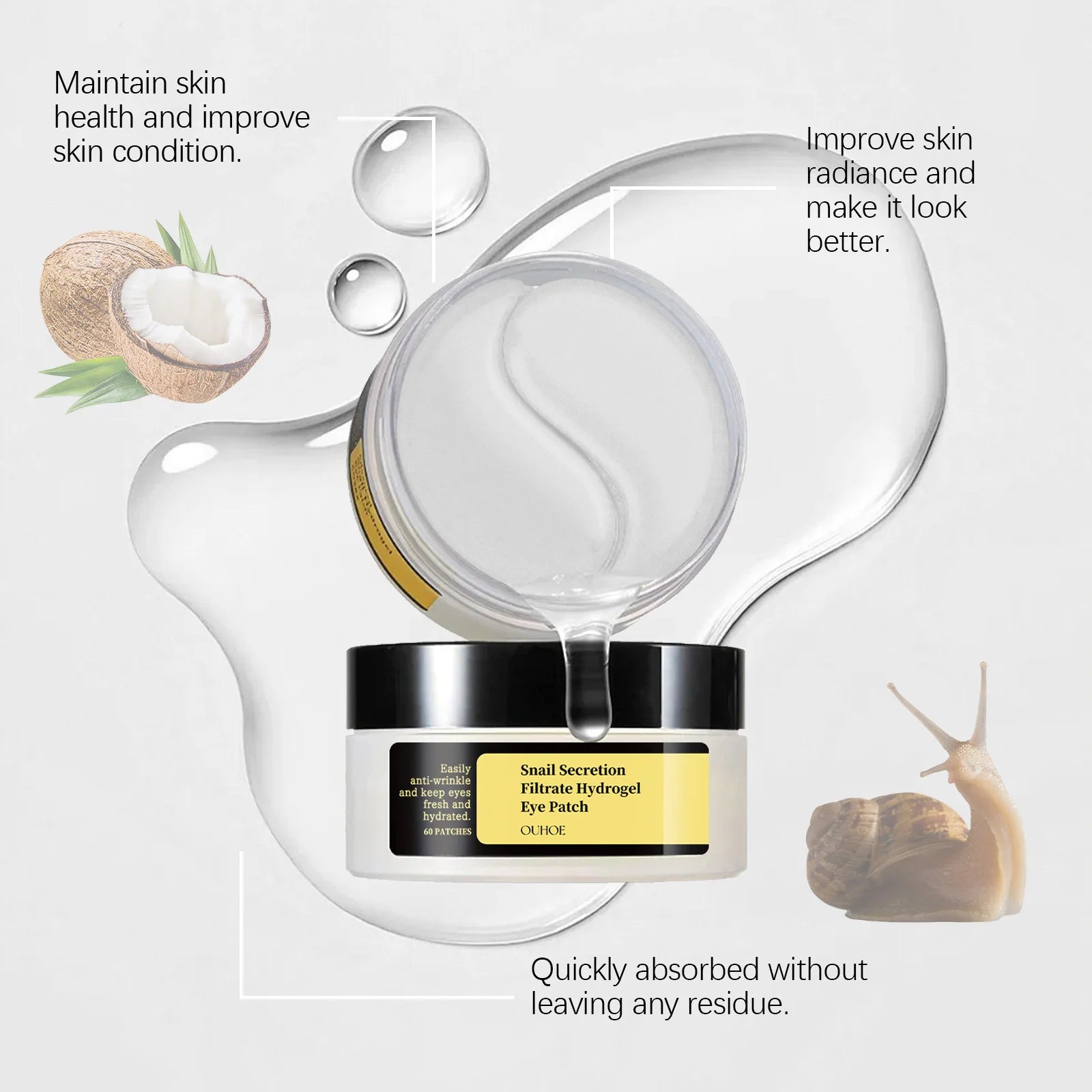 Snail eye patches 60 pcs/ box 1,2,3 pcs